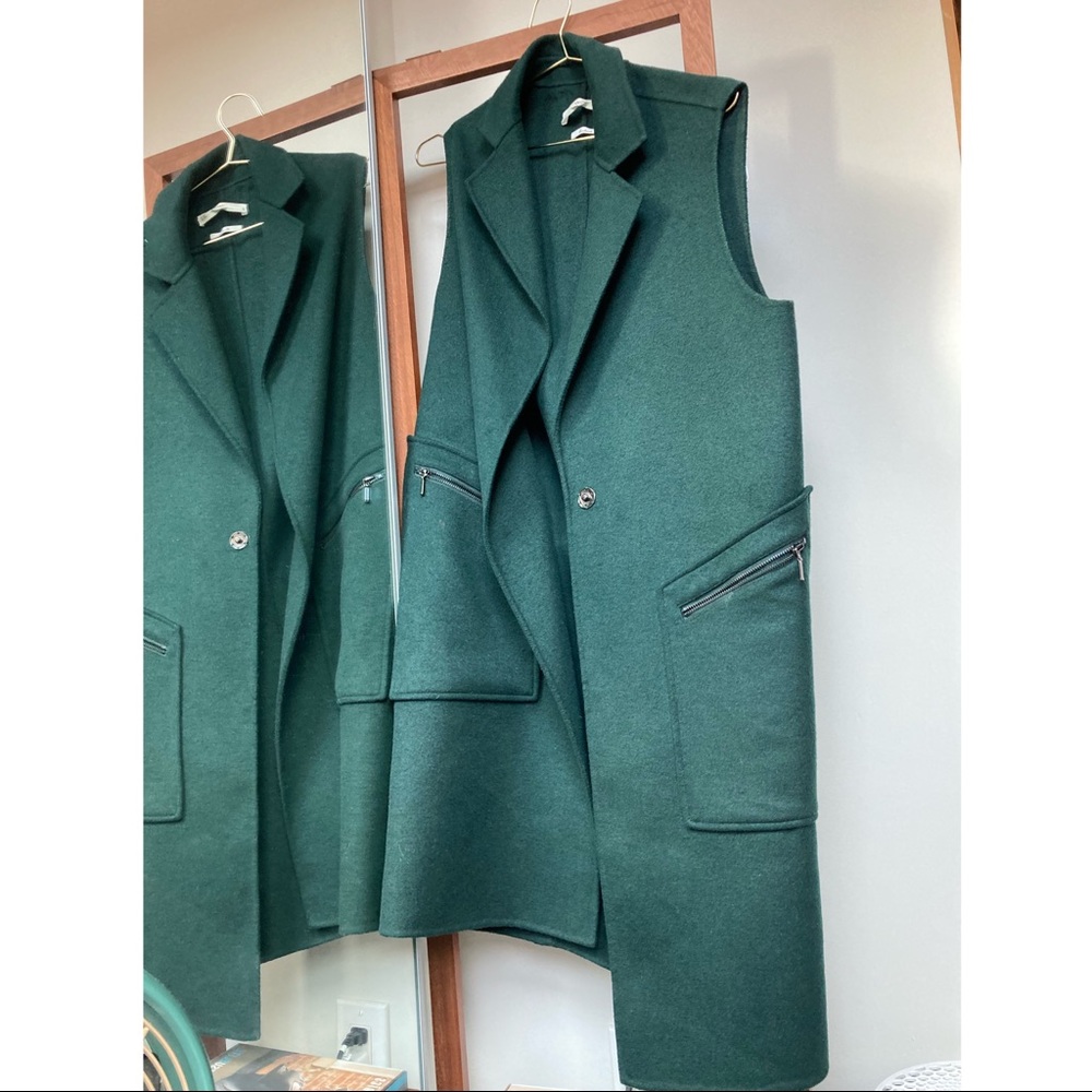 Mango Handmade Wool Blend Gilet Coat Vest 40”